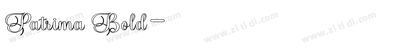 Patrima Bold字体转换